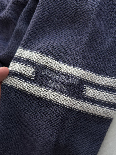 00's Stone Island Denims Loose Knit 1/4 Zip Jumper (L)