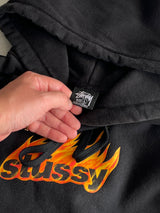 Stussy Flames Heavyweight Pullover Hoodie (L)
