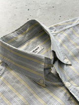 90's YSL Vertical Stripe Long Sleeve Shirt (M)