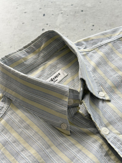 90's YSL Vertical Stripe Long Sleeve Shirt (M)