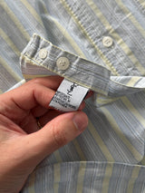 90's YSL Vertical Stripe Long Sleeve Shirt (M)