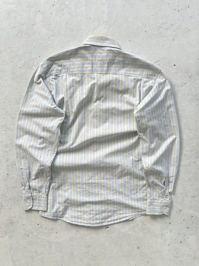 90's YSL Vertical Stripe Long Sleeve Shirt (M)