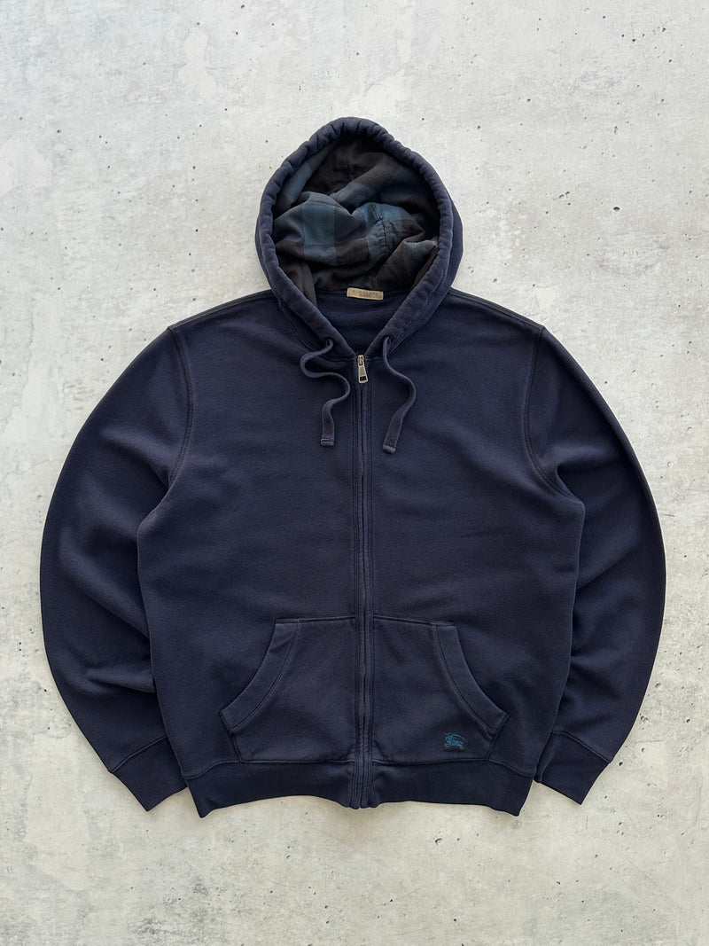 00's Burberry Brit nova check hood Zip Up Hoodie (L)