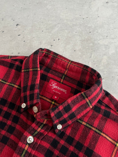 AW/18 Supreme Tartan Long Sleeve Flannel Shirt (M)