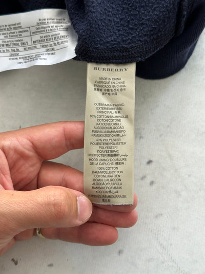 00's Burberry Brit nova check hood Zip Up Hoodie (L)