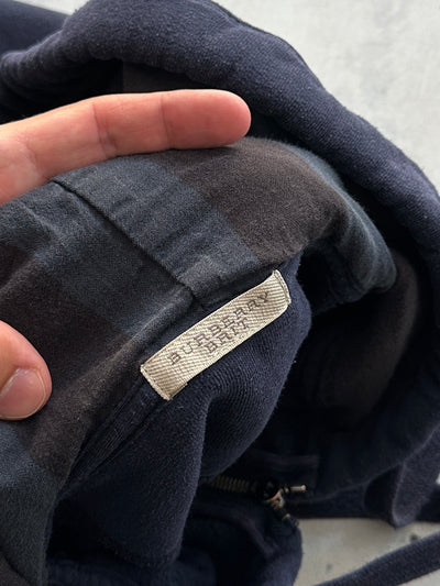 00's Burberry Brit nova check hood Zip Up Hoodie (L)