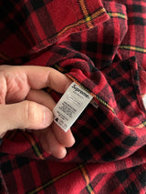 AW/18 Supreme Tartan Long Sleeve Flannel Shirt (M)