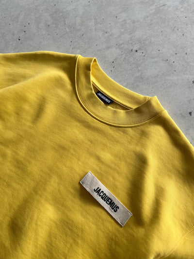 Jacquemus Heavyweight Grosgain patch logo Crewneck Sweatshirt (L)