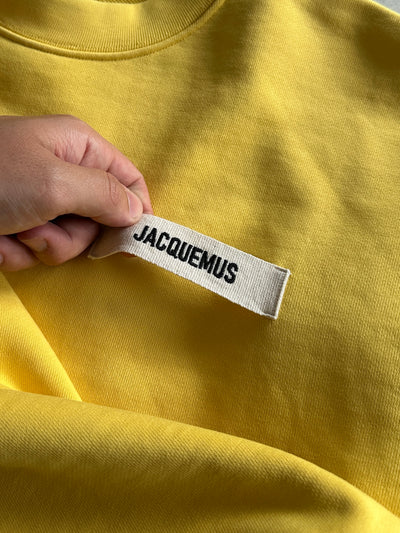 Jacquemus Heavyweight Grosgain patch logo Crewneck Sweatshirt (L)