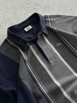 Lacoste Vertical Stripe Long Sleeve Polo Shirt (XXL)