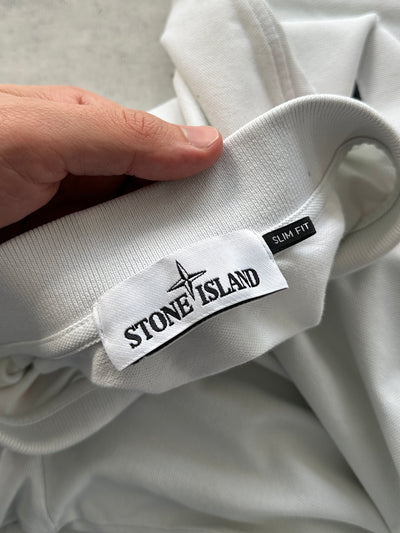 00's Stone Island Patch Logo Polo Shirt (L)