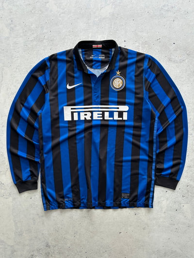 2011/12 Inter Milan Nike Long Sleeve Home Shirt (L)