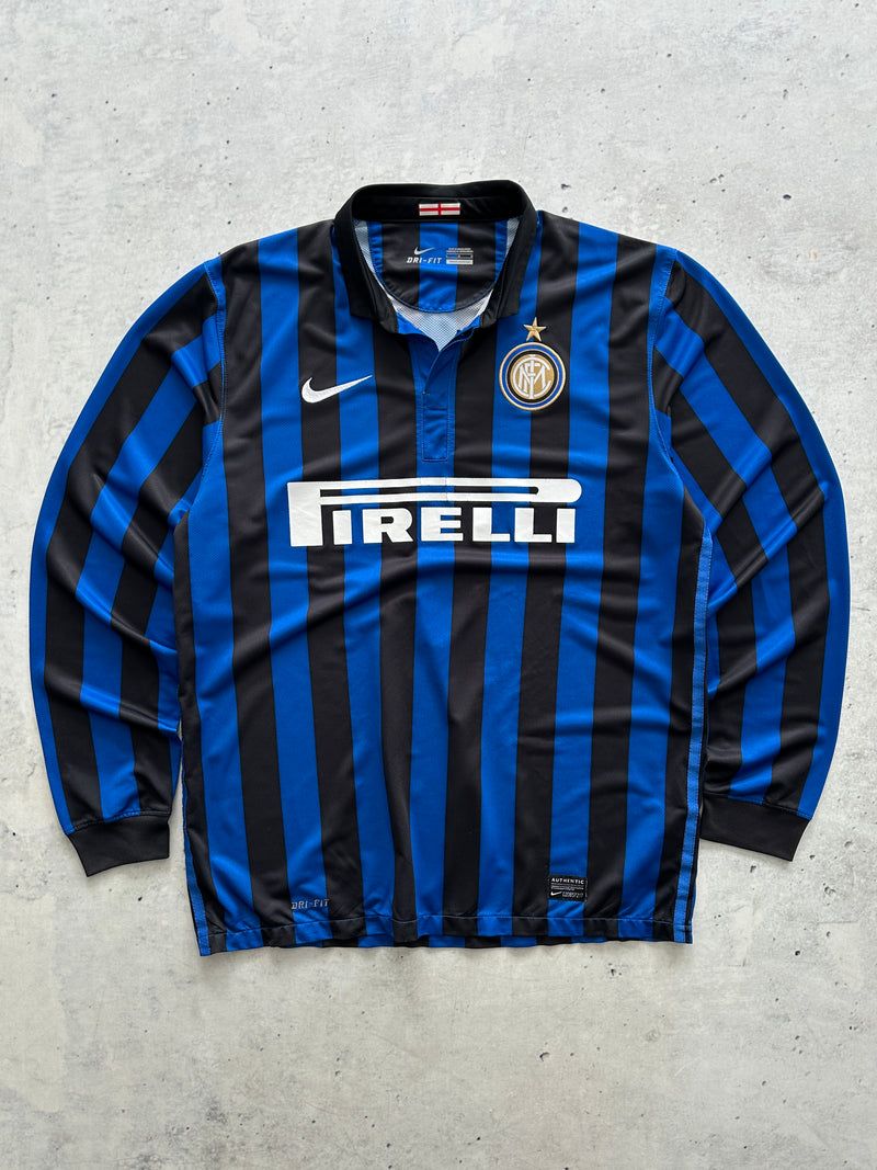 2011/12 Inter Milan Nike Long Sleeve Home Shirt (L)
