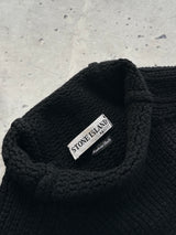 AW/03 Stone Island Chunky Wool Knit Mock Neck Jumper (S)