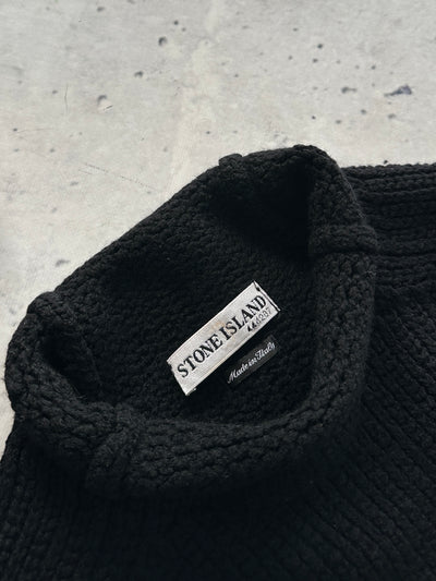 AW/03 Stone Island Chunky Wool Knit Mock Neck Jumper (S)