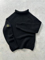 AW/03 Stone Island Chunky Wool Knit Mock Neck Jumper (S)