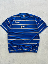 90's Nike Centre Swoosh Napoli Polenghi stripe T Shirt (XL)