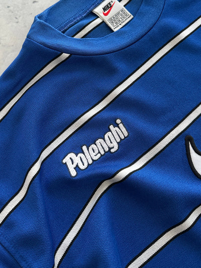90's Nike Centre Swoosh Napoli Polenghi stripe T Shirt (XL)