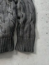 Ralph Lauren Cable Knit Zip Up Jumper (Women's XL)