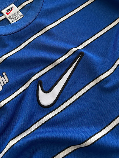 90's Nike Centre Swoosh Napoli Polenghi stripe T Shirt (XL)