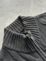 Ralph Lauren Cable Knit Zip Up Jumper (Women's XL)
