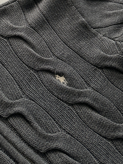 Ralph Lauren Cable Knit Zip Up Jumper (Women's XL)