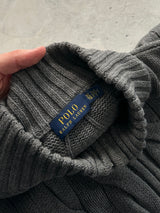 Ralph Lauren Cable Knit Zip Up Jumper (Women's XL)