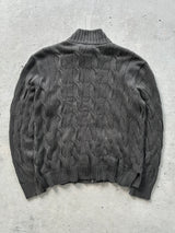 Ralph Lauren Cable Knit Zip Up Jumper (Women's XL)