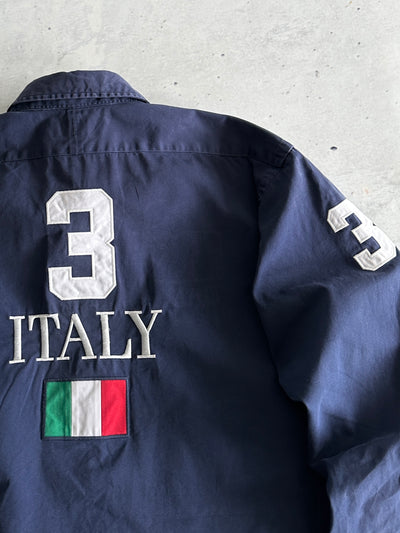 90's Ralph Lauren Italy Big Logo Long Sleeve Shirt (XXL)