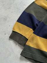 00's Lacoste Stripe Long Sleeve Polo Shirt (S)