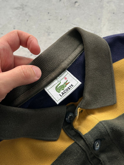 00's Lacoste Stripe Long Sleeve Polo Shirt (S)