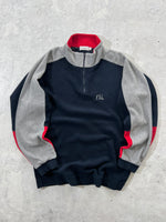 YSL Embroidered Logo 1/4 Zip Pullover Fleece (XL)