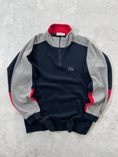 YSL Embroidered Logo 1/4 Zip Pullover Fleece (XL)