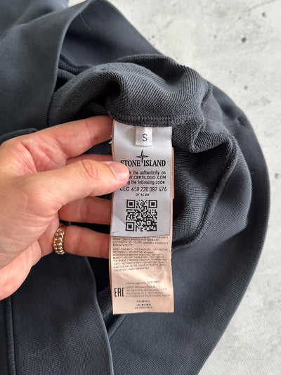 SS/20 Stone Island Overdyed Heavyweight Pullover Hoodie (S)