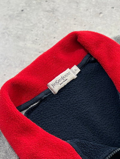 YSL Embroidered Logo 1/4 Zip Pullover Fleece (XL)