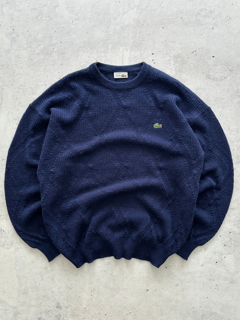80's Chemise Lacoste Wool Crewneck Knit Jumper (XL)