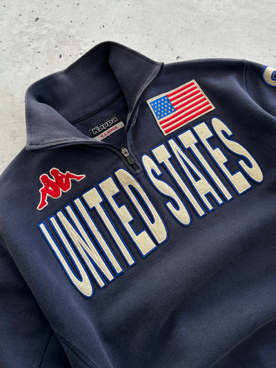 90's Kappa USA 1/4 Zip Pullover Sweatshirt (XL)
