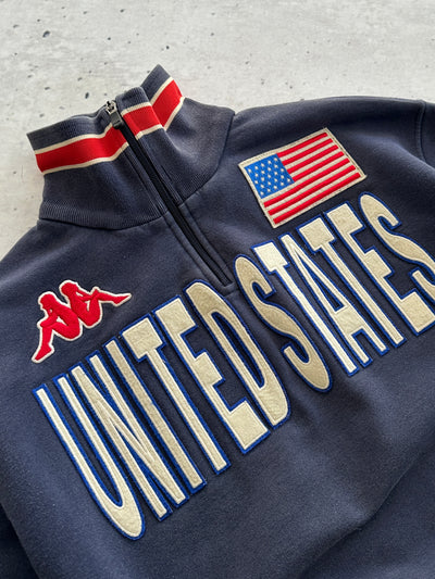 90's Kappa USA 1/4 Zip Pullover Sweatshirt (XL)