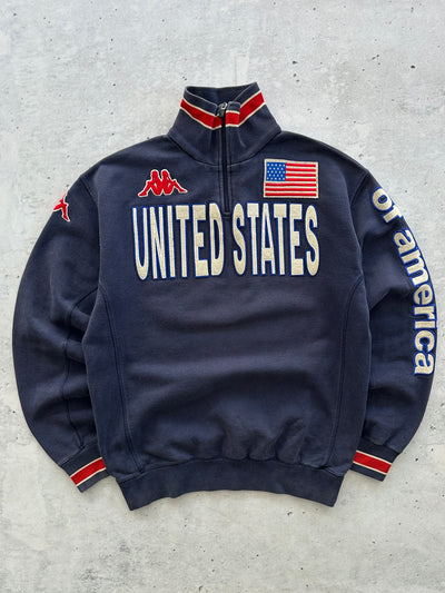 90's Kappa USA 1/4 Zip Pullover Sweatshirt (XL)