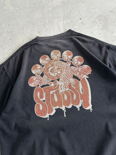 90's Stussy Koi Carp Natural Fade T Shirt (M)