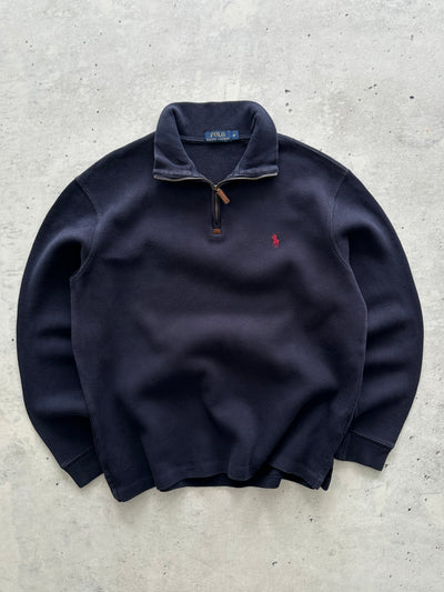Ralph Lauren 1/4 Zip Ribbed Pullover Jumper (S)