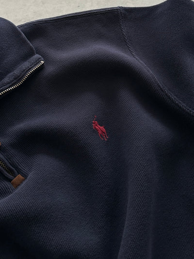 Ralph Lauren 1/4 Zip Ribbed Pullover Jumper (S)