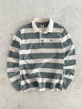 The North Face Stripe Long Sleeve Polo Shirt (S)