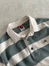 The North Face Stripe Long Sleeve Polo Shirt (S)