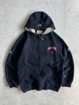 Vintage Avirex USA Embroidered Spell Out Zip Up Hoodie (L)