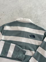 The North Face Stripe Long Sleeve Polo Shirt (S)