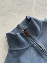 Ralph Lauren 1/4 Zip Ribbed Pullover Jumper (M)
