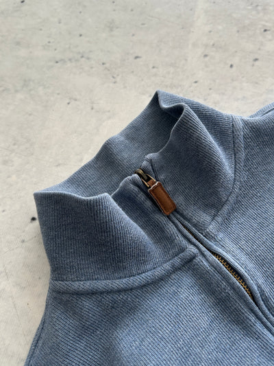 Ralph Lauren 1/4 Zip Ribbed Pullover Jumper (M)