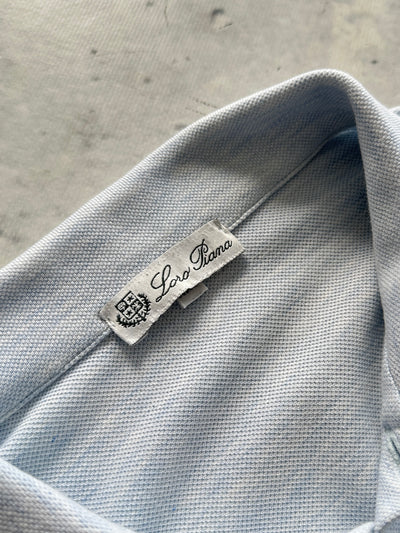 Loro Piana cotton Long Sleeve Polo Shirt (L)