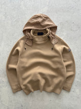 90's Moncler Nylon Hood Pullover Fleece (L)
